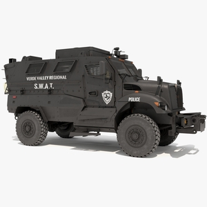 3D model SWAT Vehicle International MaxxPro Black