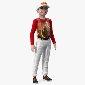 3D Asian Child Boy Street Style model