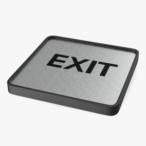 3D model Exit Compliance Sign