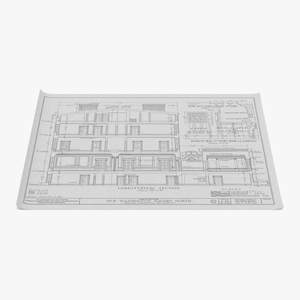 3D House Blueprints 3 model