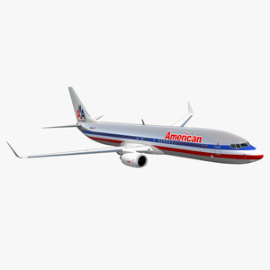 Boeing 737 900 American Airlines Rigged 3D model