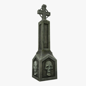 3D model Halloween Gravestone