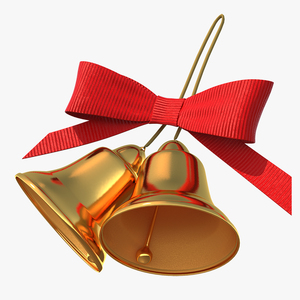 3D Holiday Christmas Bell with Bow