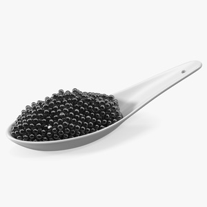 3D Black Caviar Spoon model