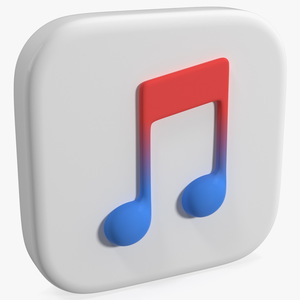 iPhone iOS Apple Music Icon 3D