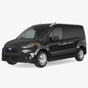 Ford Transit Connect Barn Doors Black 3D