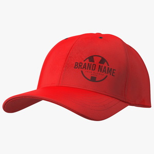 3D model Cap Cotton Red Your Brand