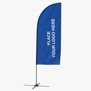 Feather Advertising Flag Banner Stand 3D