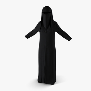 3D model Traditional Arab Ladies Dress Abaya