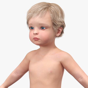 One Year Old Baby A-Pose 3D model