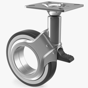 3D Hub Free Swivel Caster with Brake model