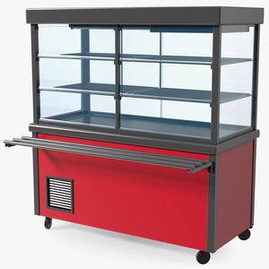 Small Refrigerated Display Case Self Service Line 3D model