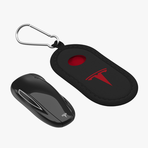 3D Tesla S Key Fob And Black Cover