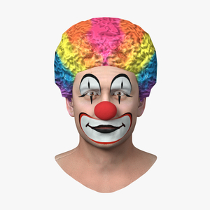 3D Funny Clown Head