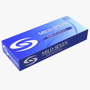 3D Carton Cigarettes Box Mildseven