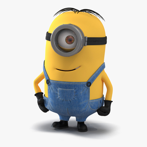 3D Short One Eyed Minion Rigged model