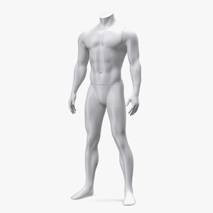 White Male Sports Mannequin 3D