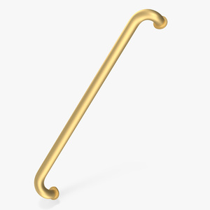Door Handle Vintage Long Gold 3D model