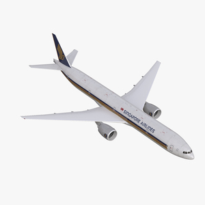 3D model Boeing 777 300 Singapore Airlines Rigged