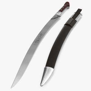 3D model Turkish Yatagan Sword Set