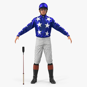 Horse Jockey Rigged 3D model