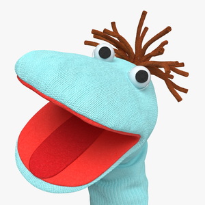 Sock Puppet Boy Blue Rigged 3D