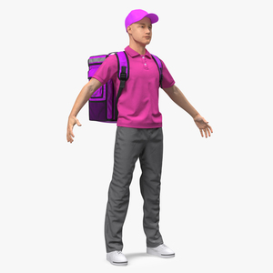 Food Delivery Man Rigged 3D model