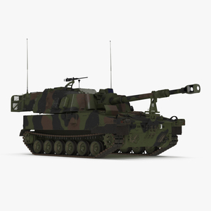 3D M109 Paladin Howitzer Camouflage Color model