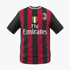 Soccer T Shirt Milan 2 3D