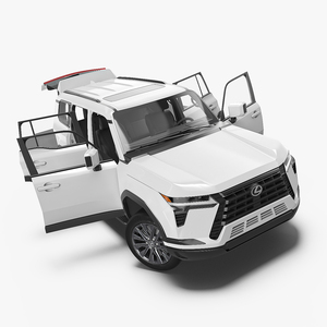 Lexus GX 550 SUV Eminent White Pearl Rigged for Maya 3D