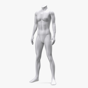 Female Sports Mannequin White 3D model