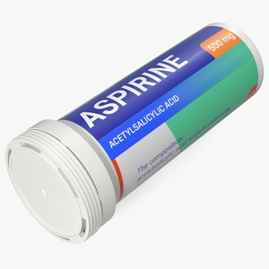 Tube Aspirine Package 10 Tabs 3D model