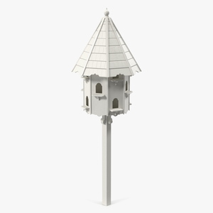 3D model Handmade Dovecote for Twelve Nests White