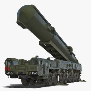 3D RT 2PM Topol Mobile Intercontinental Ballistic Missile Rigged