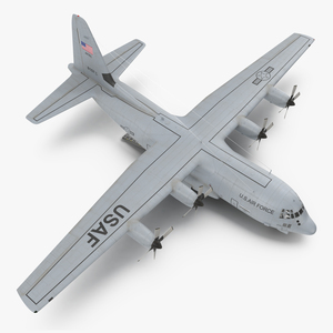 3D Lockheed C 130 Hercules US Military Transport with Humvee M1151 model