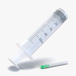 Disposable Syringe 50ml Set 3D