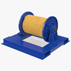 3D model Winch Wire Rope Drum