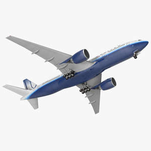 3D model Boeing 777 200 United Airlines