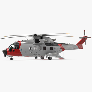 3D AgustaWestland AW101 Helicopter Norwegian Air Force