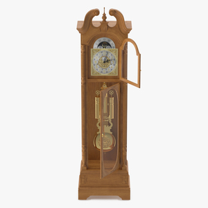 Antique Floor Clock Open 3D model