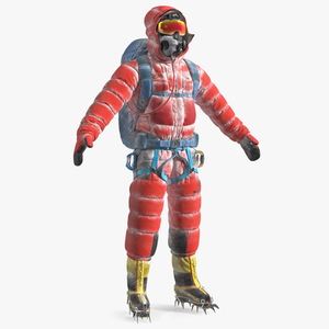 3D Everest Climber in a Snow-Covered Suit model