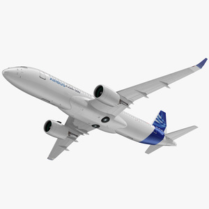 3D model Airbus A220 300 Detailed Interior Rigged