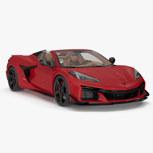 3D Chevrolet Corvette Cabriolet Z06 2023 Cabriolet Open Red