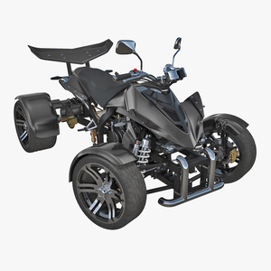 3D Racing Quad Bike Generic Rigged