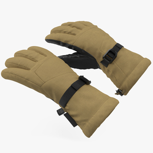 Waterproof Breathable Insulated Mens Gloves Beige 3D model