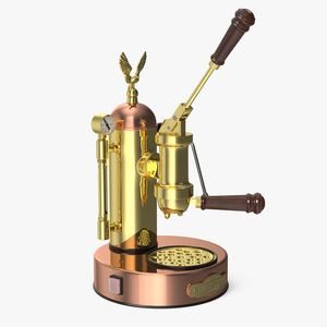 3D model Elektra Micro Casa Leva Coffee Machine Cooper and Brass