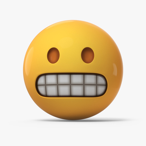 3D model Emoji Grimacing Face