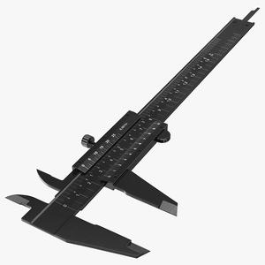 3D model Black Steel Vernier Caliper Generic