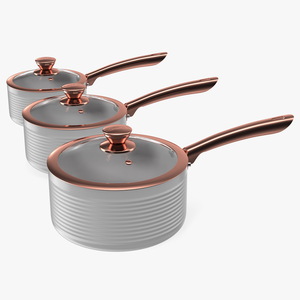 White Tower Saucepan Set 3D model