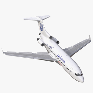 3D model Boeing 727 100 Private Iran Aseman Airlines Rigged